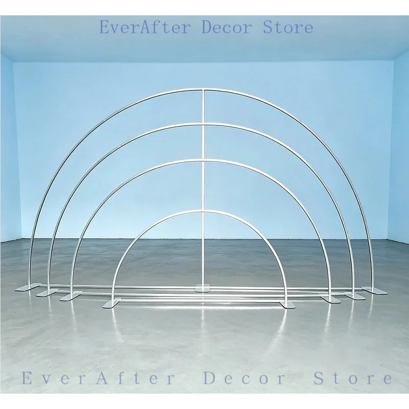 4 semicircular wedding arches with movable metal brackets independent background frame metal semi circular arch frame for weddin