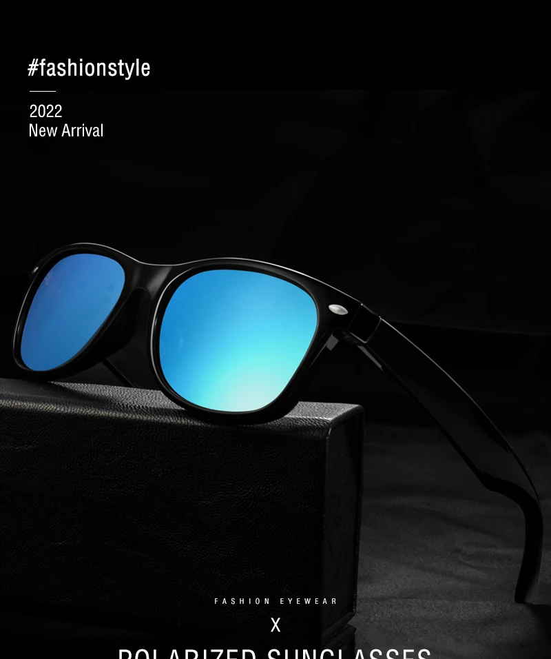 CRIXALIS Polarisierte Sonnenbrille für Herren, Retro-Spiegelbrille, für Herren, zum Fahren, Vintage, Reisen, Angeln, klassische Sonnenbrille für Damen, 400 – Detail 1