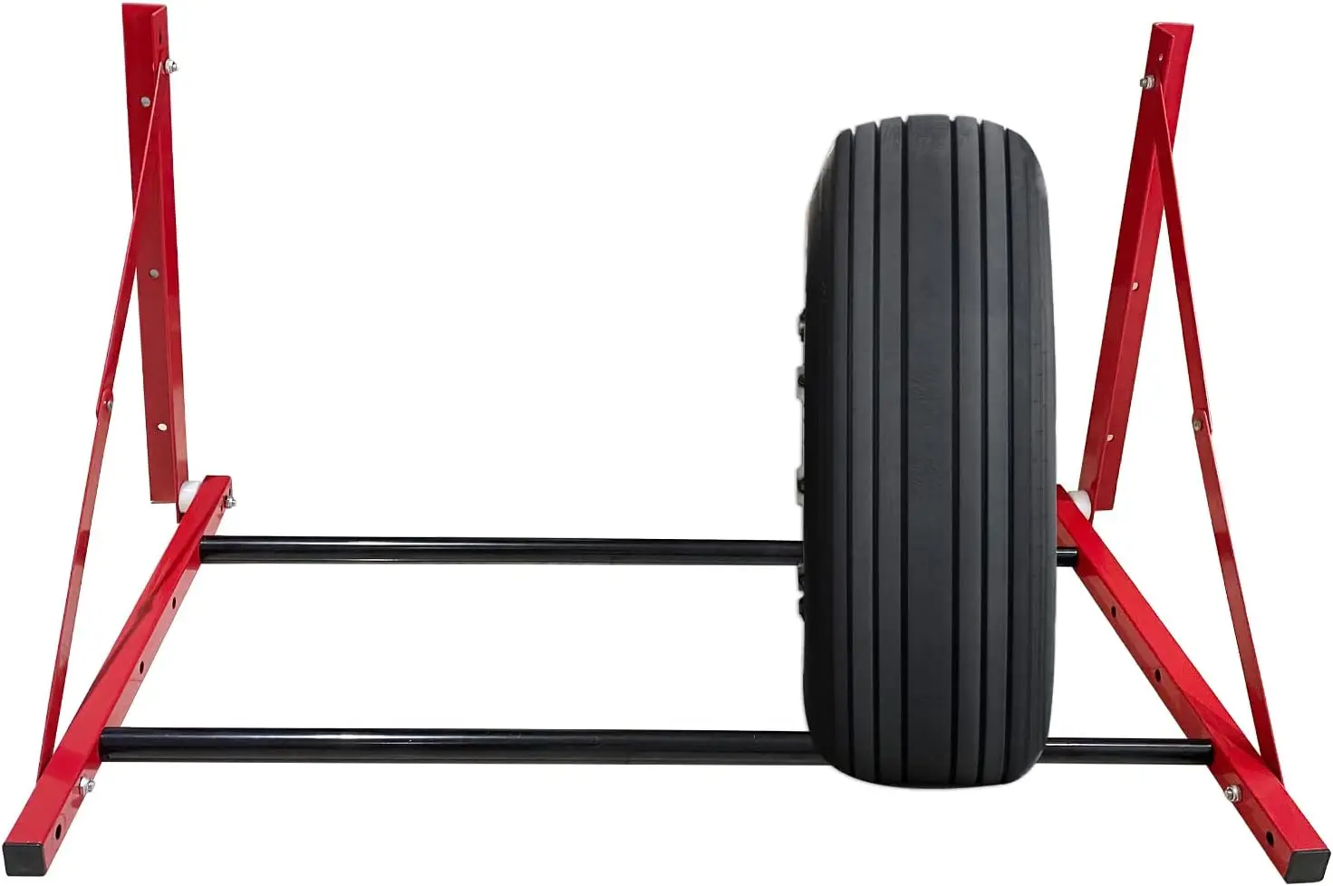 حامل عجلة الإطارات القابل للطي على الحائط لإطارات السيارات الاحتياطية، أحمر (32 بوصة - 48 بوصة) × 22 بوصة، حل تخزين المرآب #5