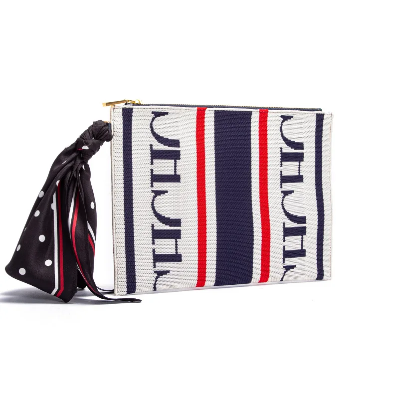 حقيبة نسائية من كارولينا هيريرا ذات الطراز العرقي بتصميم عتيق عالي الجودة مزخرفة بشريط يومي للسفر حقيبة يد نسائية