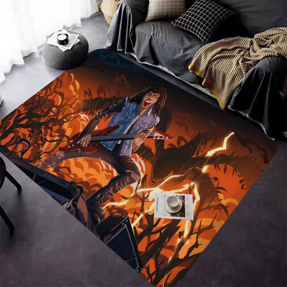 Stranger Things Eddie Munson Room Mats Washable Non-Slip Living Room Sofa Chairs Area Mat Kitchen Alfombra