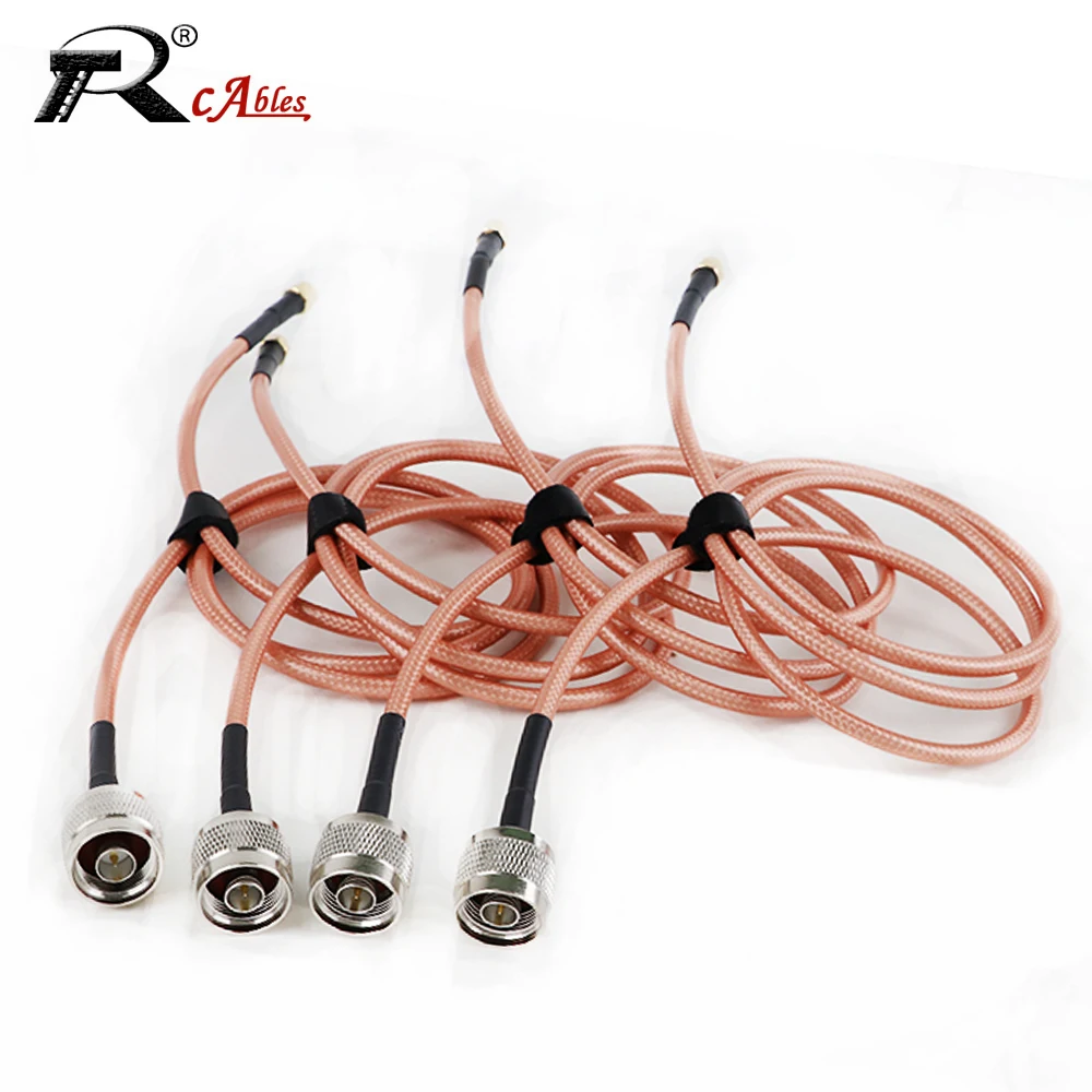 RF Coaxial RG400 Double Shielded Cable SMA Male SMA Female Jack to N Male Plug Connector RF Coaxial Pigtail Jumper Adapter