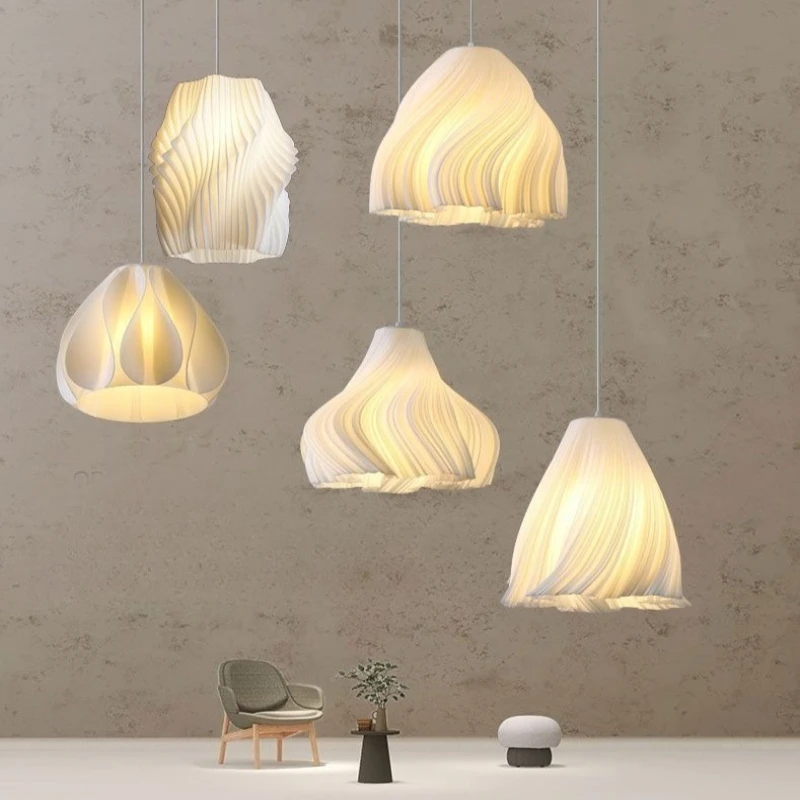 Environmentally Friendly PLA Material Pendant Lamp Nordic Modern 3D Chandelier Dining Room Bedroom Hotel Shop Ambient Lighting