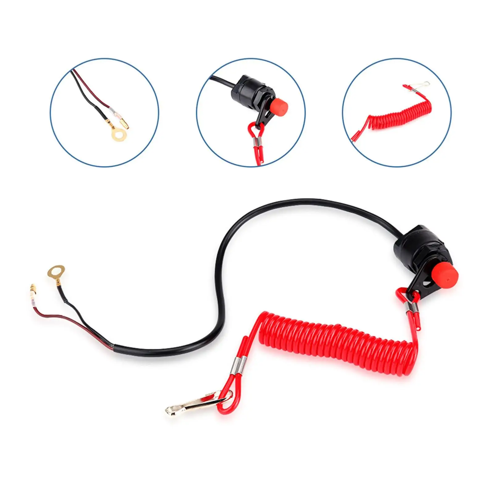 Kill Switch Lanyard Engine Motor Lanyard for Most Board Engine Outboard