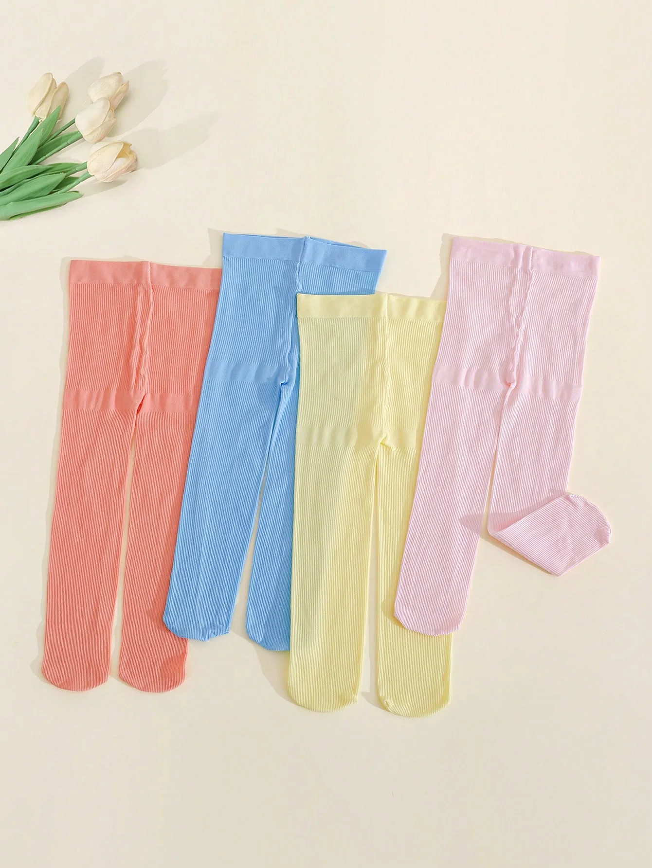 

4 пары колготок для маленьких девочек с защитой от ультрафиолета UPF 50+, солнцезащитные эластичные леггинсы ярких цветов с высокой плотностью плетения