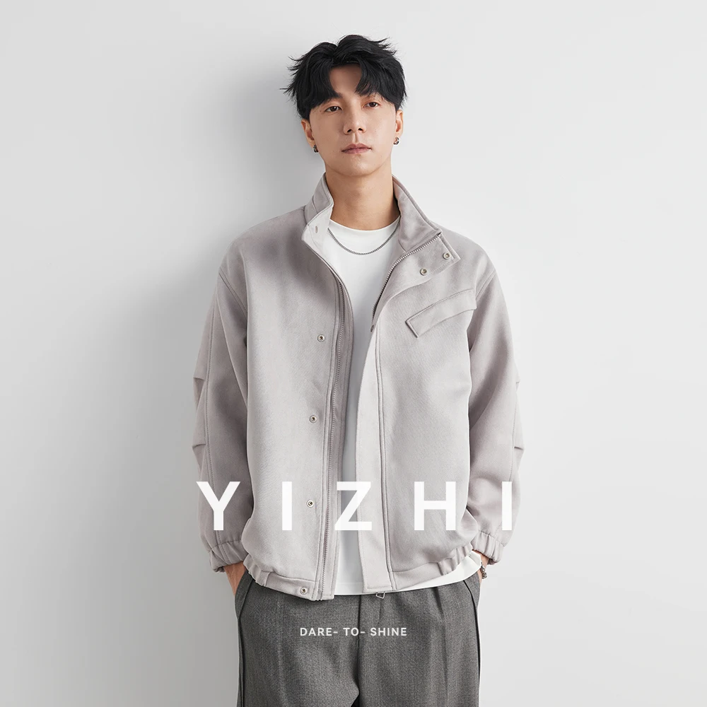 2025 Spring Autumn Men's Ort Wide Baseball Sle Woolen Jaet Trendy Korean Version Youth Casual Faion Windproof Coat Men Clothing