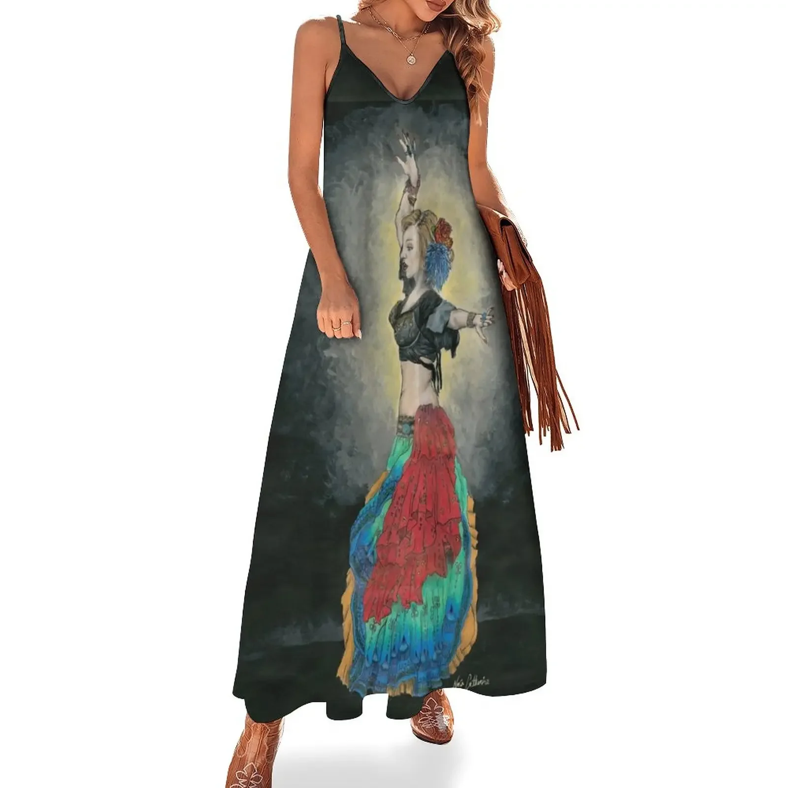 

Tribal Style Sleeveless Dress dresses for womens summer dress women 2024