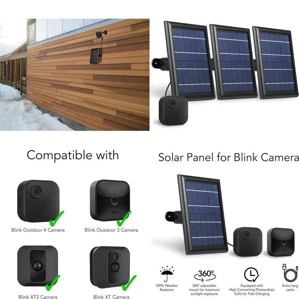 Weatherproof Enclosure with Built-in Battery for Outdoor Security Cameras, 3-Pack, Black (Camera Exempt)