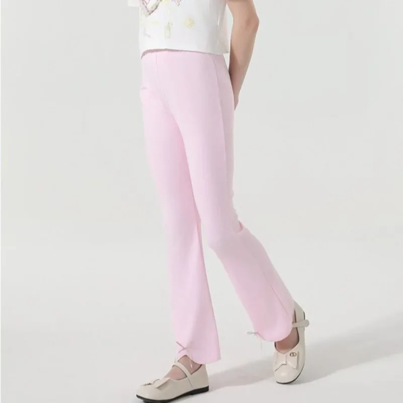 

Новые летние легкие эластичные брюки-клеш для девочек 2026 года: стильная детская одежда