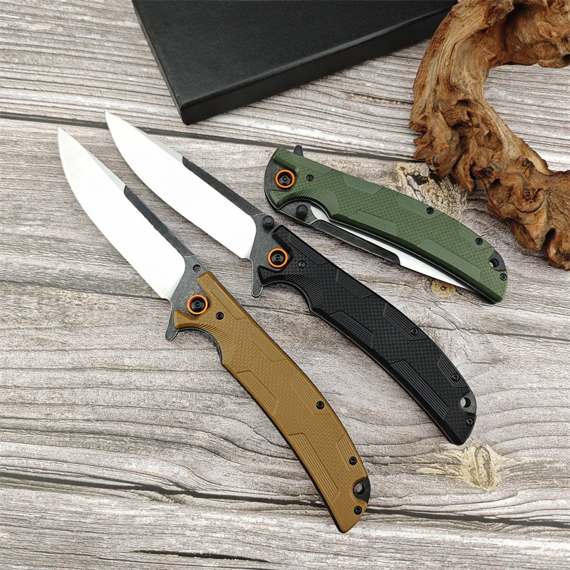 Folding 3 Colors Pocket Knives D2 Blade G10 Handles Outdoor Hunting Camping Self-defense Multifuctional Tactical EDC Knife Tool