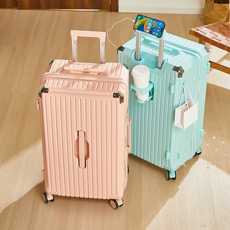 

Fashion 20 Inch Large Capacity Retro Handheld Trolley 2-in-1 Luggage Trendy Fine High Quality Trolley Luggage