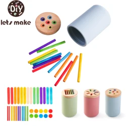 Montessori Wooden Learning Color Sorting Toys for Toddlers Fine Motor Sensory Developmental Matching Educational Busy Board Toys