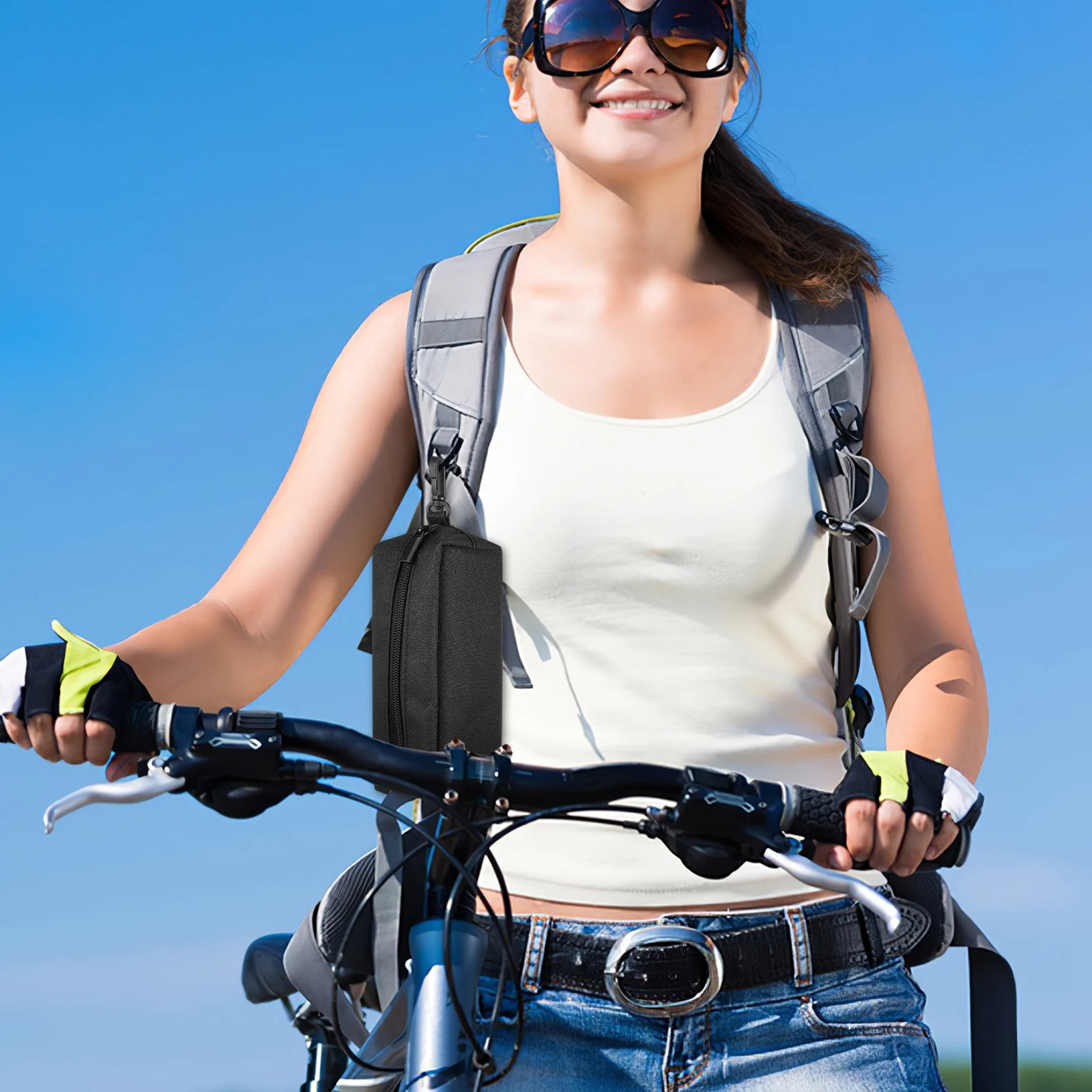 

Double Eyeglass Case Compact Portable Travel Sunglasses Case for Women Zipper Thin Organizer Pouch Bag Holder