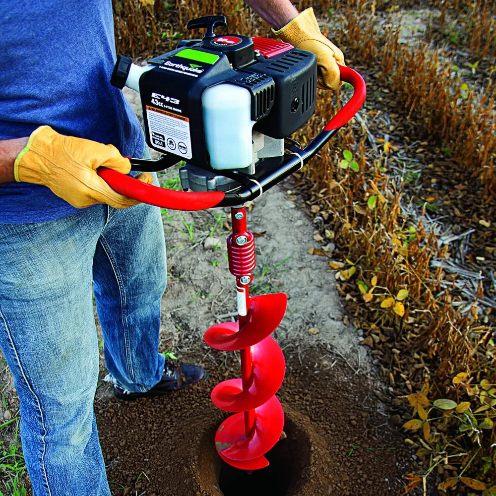 1-Person 43cc 2-Cycle Earth Auger Powerhead with 30:1 Gearbox, 5-Year Limited Warranty, Available in Red or Black