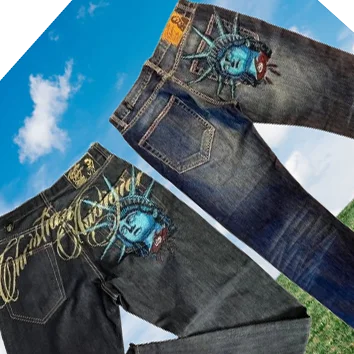 American vintage Liberty Goddess diamond jeans high-waisted straight-cut wide-leg jeans Y2K casual Ins street wear long pants