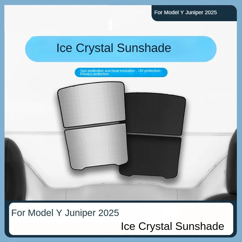 

Солнцезащитные козырьки с пряжкой из ледяной ткани, солнцезащитный козырек на крыше для Tesla New Model Y Launch Juniper 2025, передний и задний люк на крыше, аксессуары для świetlika