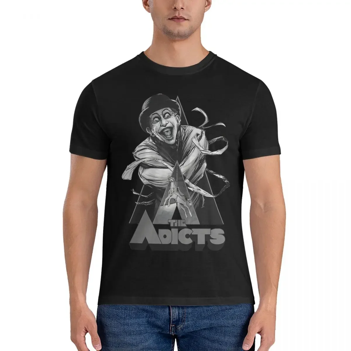 

Music Punk Men's T Shirts Adicts Vintage Tee Shirt Short Sleeve Crew Neck T-Shirts Pure Cotton Gift Idea Tops