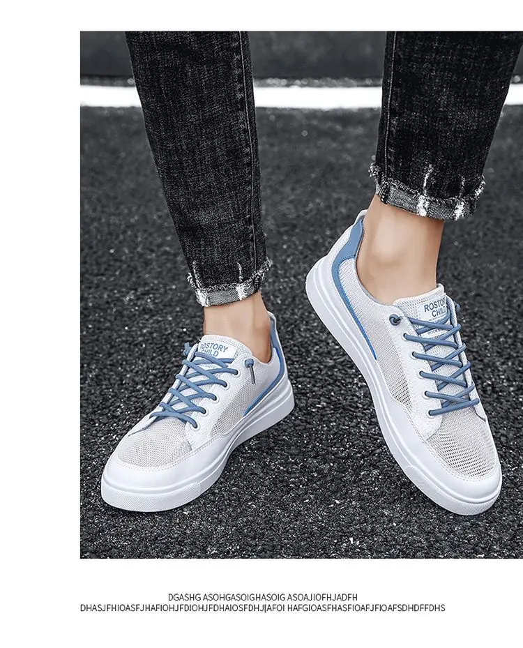 Breathable Mesh Sneakers Summer Men Comfort Flat Shoes Luxury Males Lightweight Loafers Non-Slip Mens Tennis Shoes