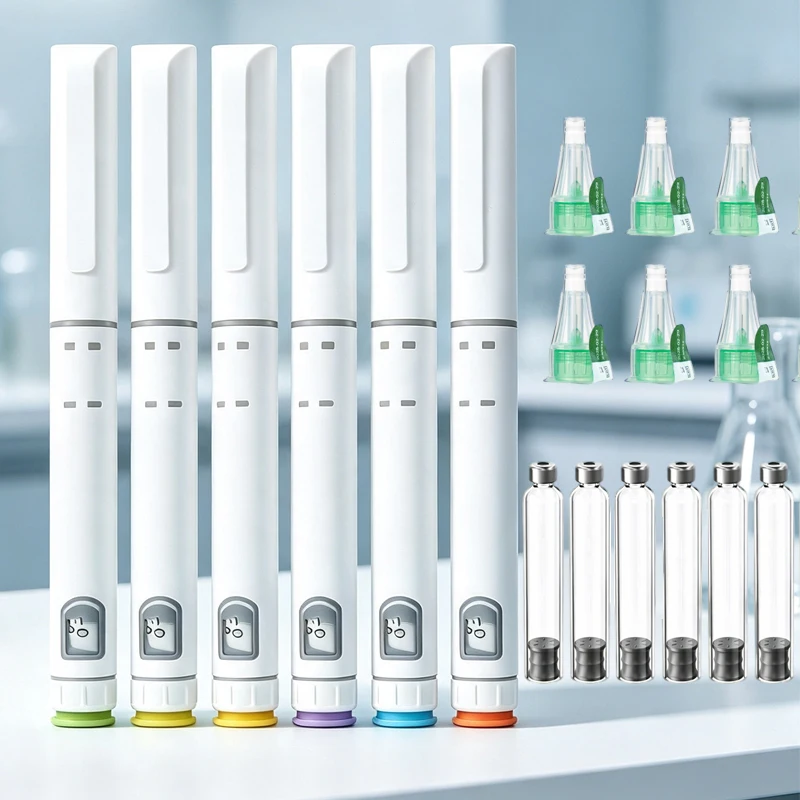 10 Set 60U Injection Pen Precise Dosage for Body Management Insulin Pen Disinfected Insulin Injection Pen