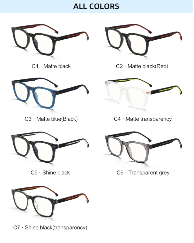 BEMORE Men Square Acetate Prescription Glasses Photochromic Anti Blue Light Myopia Optical Lenses Graduated Eyeglasses