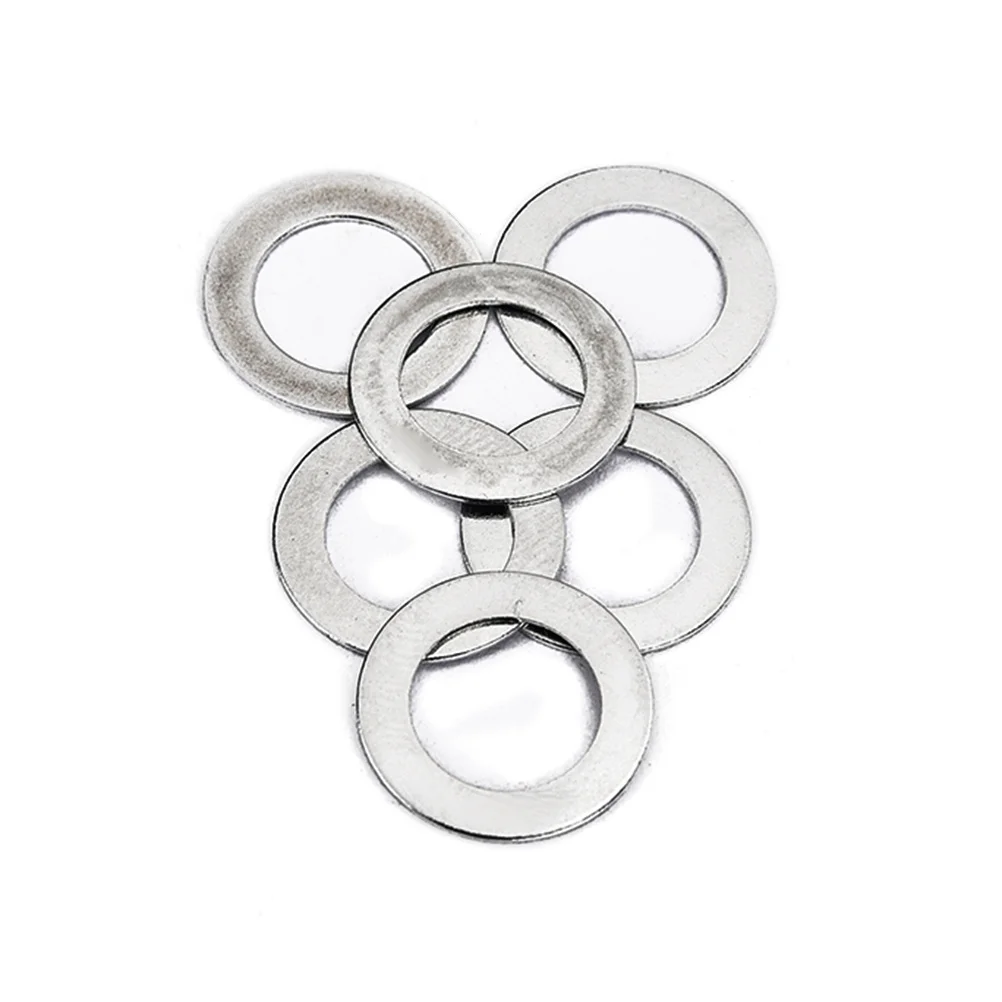 

50Pcs Guitar Socket Jack Nuts Washer Set Stainless Steel Flat Plain 9Mm Inner Diameter Replacement Parts Bass Instrument