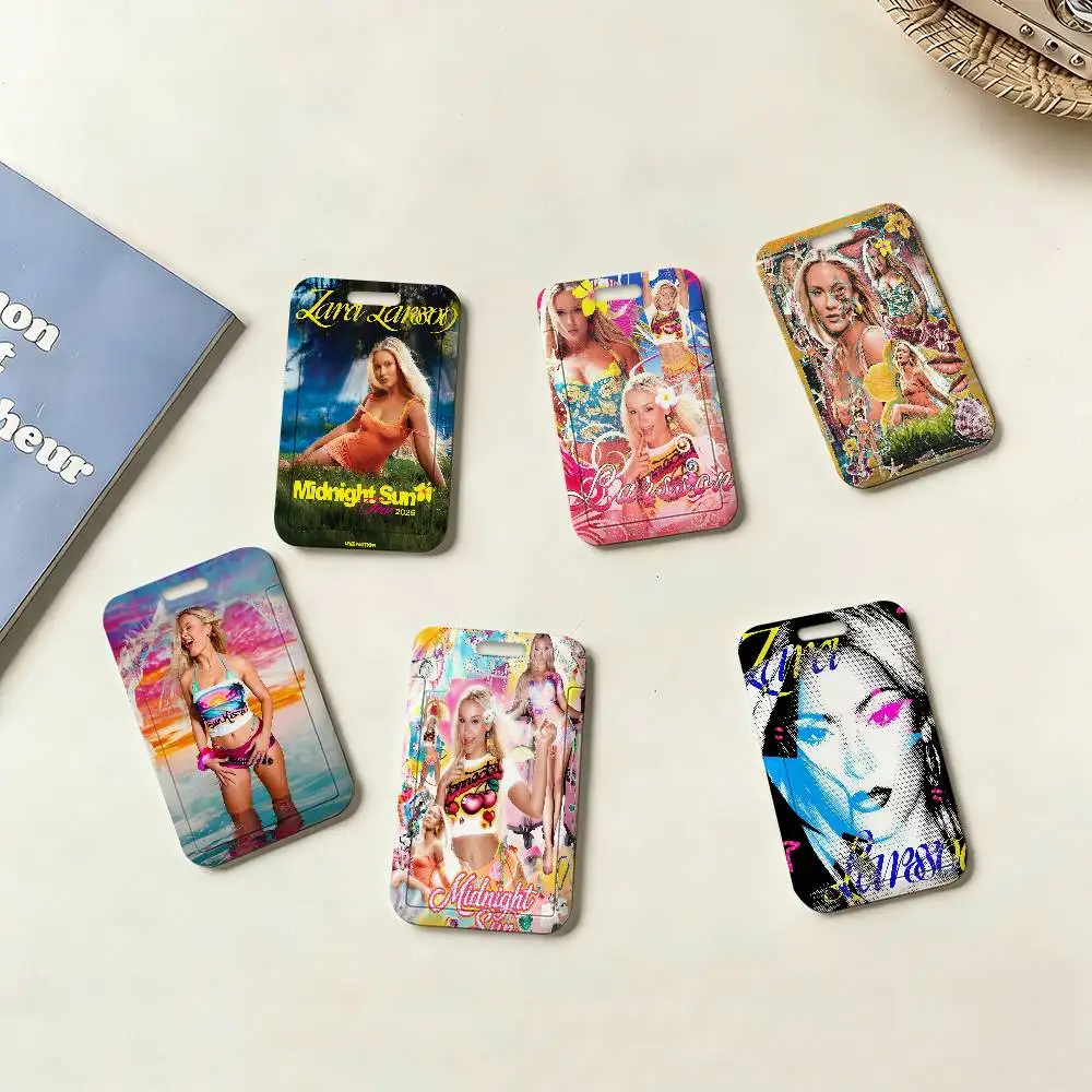 Zara Larsson Midnight Sun - Porta Tarjetas de Identificación de Trabajo, Porta Credenciales, Porta Tarjetas de Visita, para Hombre y Mujer