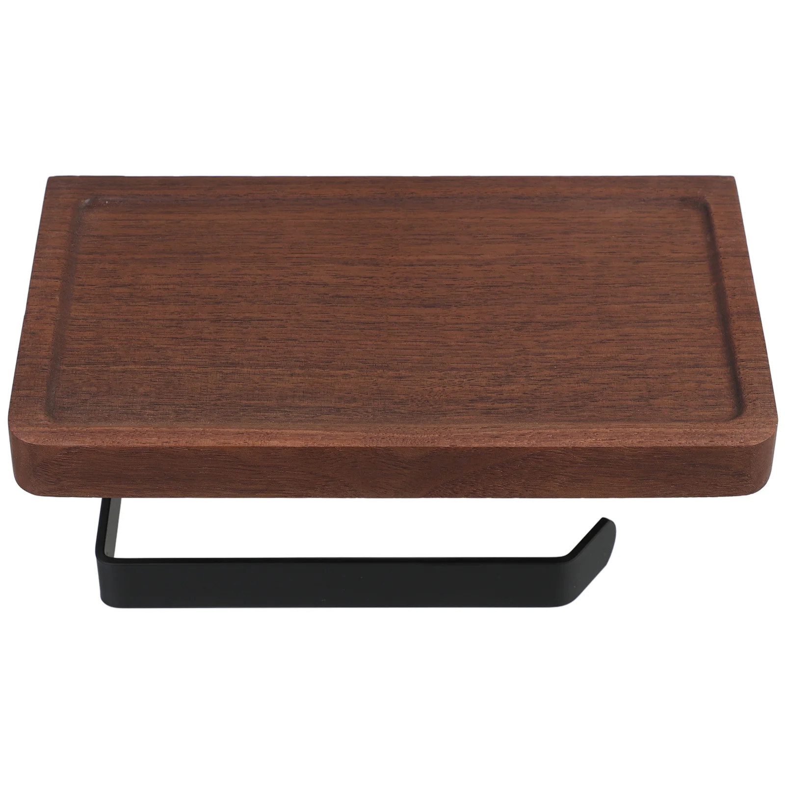 

Solid Wood Shelf Toilet Paper Holder Wall Mounted Bathroom Tissue Hanger Roll Paper Rack Organizer Accessory Decor