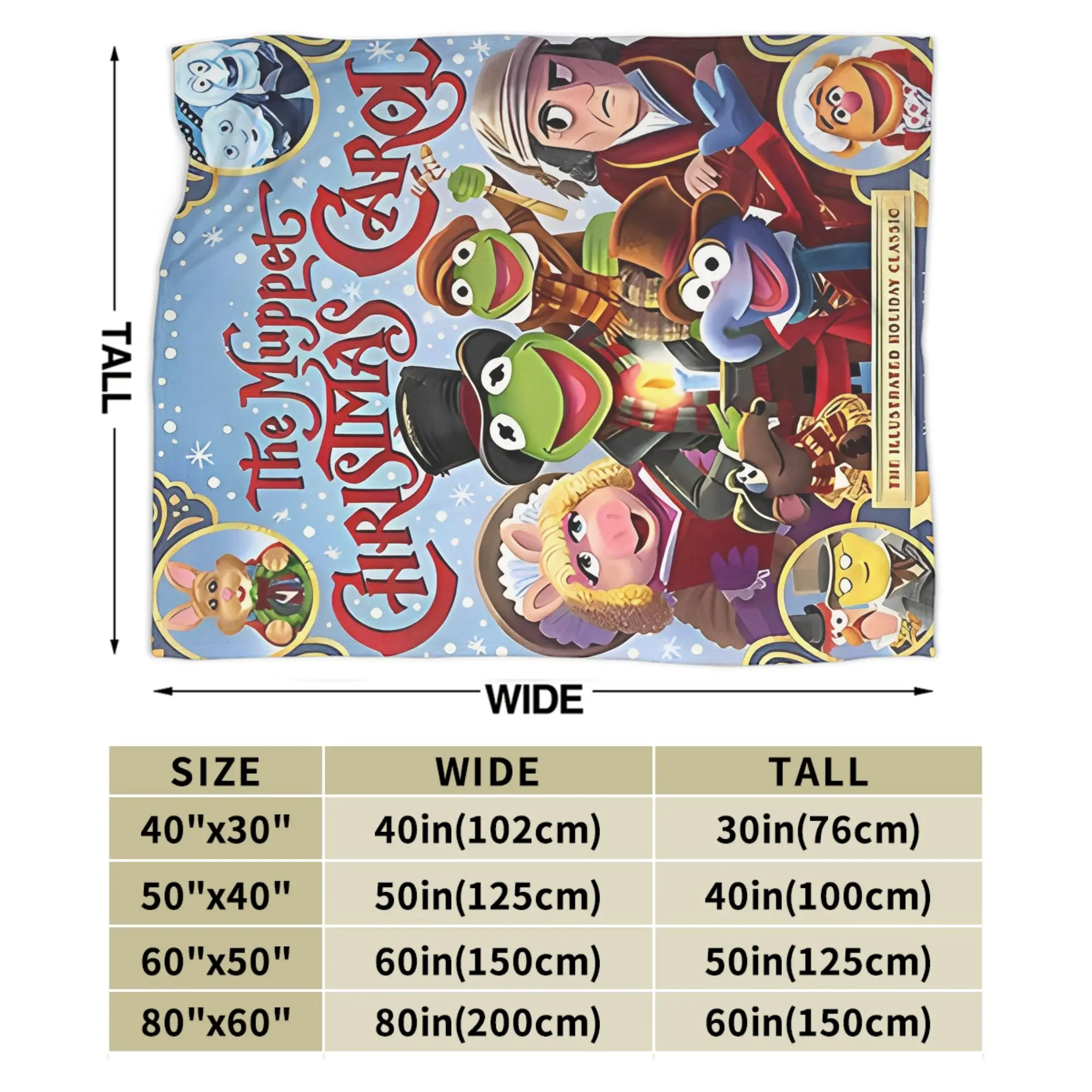 Muppet عيد الميلاد كارول غامض بطانية خمر رمي البطانيات للمنزل فندق أريكة 125*100 سنتيمتر البساط قطعة