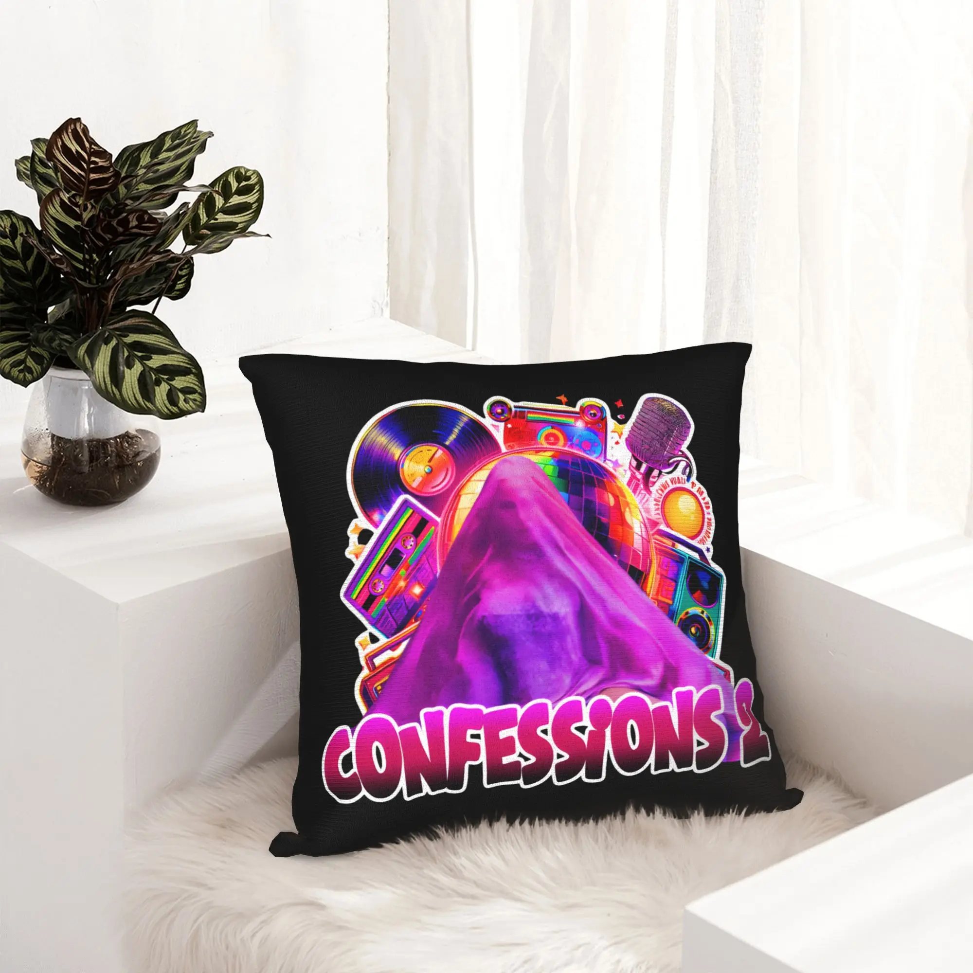 Singer Madonnas Confessions II Pillowcase Double-sided Printing  Cushion Cover Decorations  Throw Pillow Case Cover Home Square