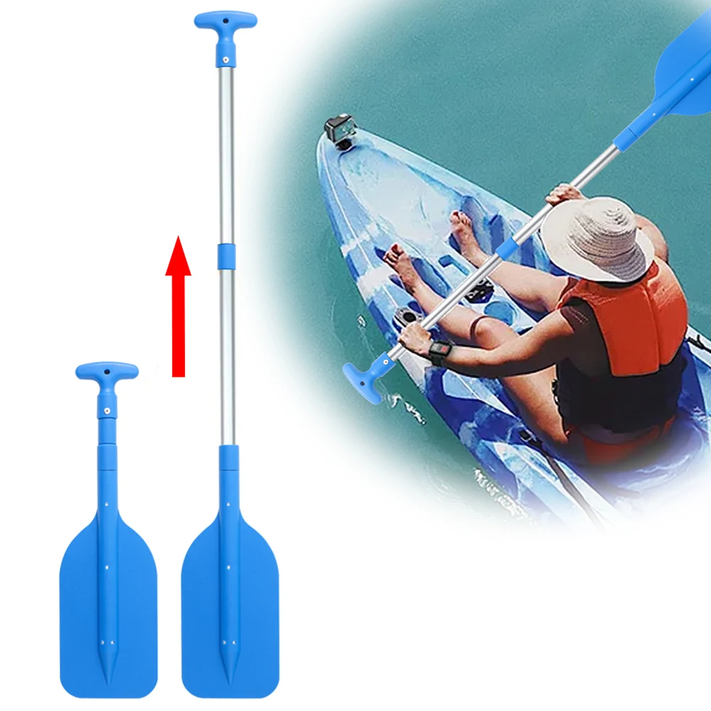 Float Boat Oar Retractable Kayak Paddle Inflatable Boating Aluminum Alloy Oar Safety Portable Collapsible Rafting Accessories