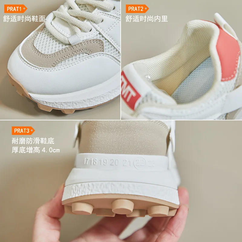 New Breathable Women Running Shoes No-Slip Thick-Soled Increase Air Mesh Female Girls Sneakers Fashion Sports Casual Size 35-40