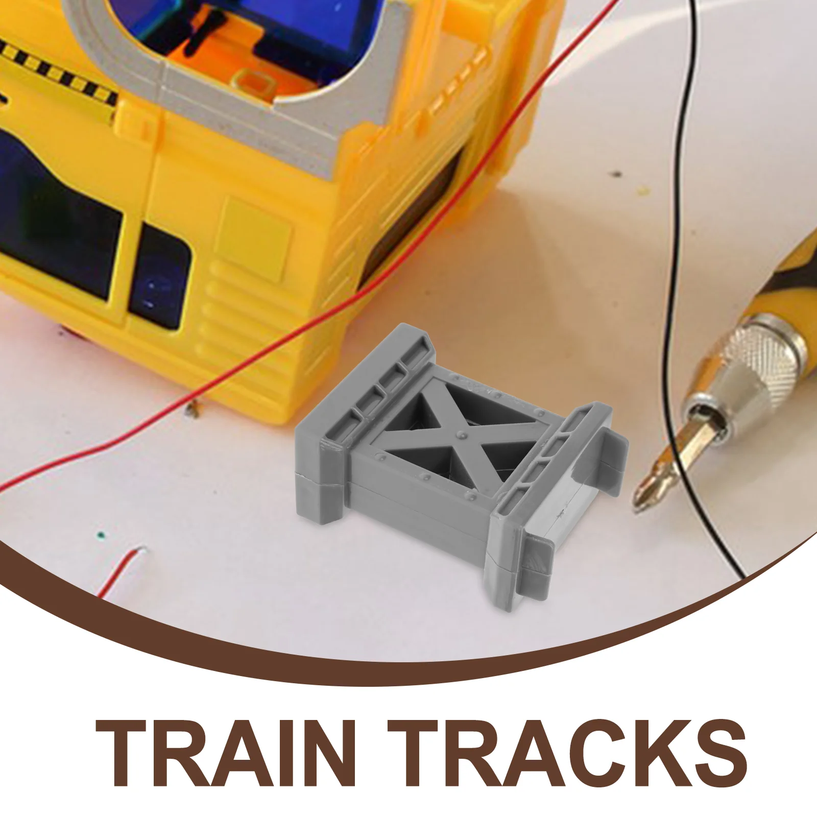 6 ชิ้นรถไฟสะพานท่าเรือเด็ก Arca Rail พลาสติก Track Builder ไม้อุปกรณ์เสริมรถไฟ