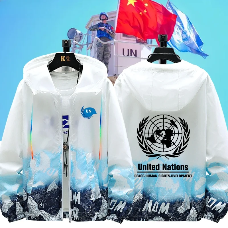

Ultra-Thin UN Peacekee Force Sun Protection Clothing Men's Women's Breathable Versatile Outerwear Summer Long Sve Jaet