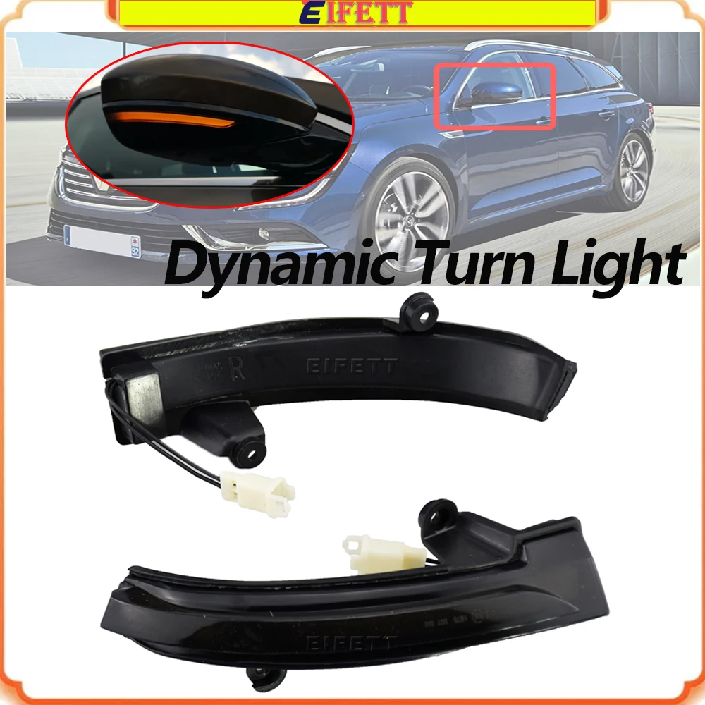 NEW LED Dynamic Turn Signal Blinker Side Mirror Indicator Light Fit For Renault Megane 4 IV 2016-2019  Talisman 2016-up
