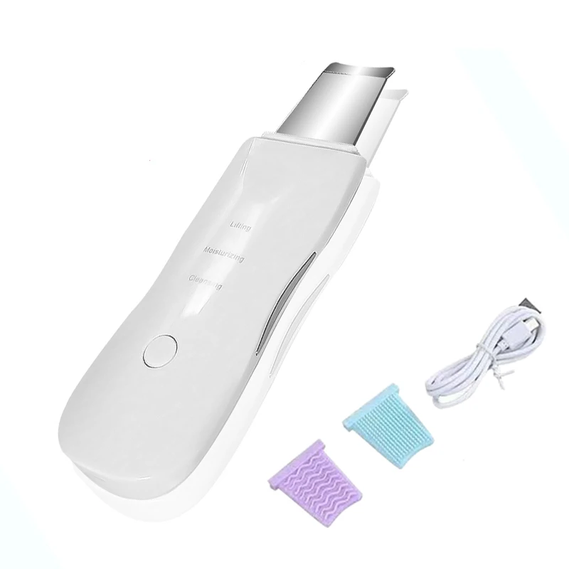 Vibrate Skin Scrubber Peeling Blackhead Remover Deep Face Cleaning Ultrasonic Ion Ance Pore Cleaner Facial Shovel Cleanser