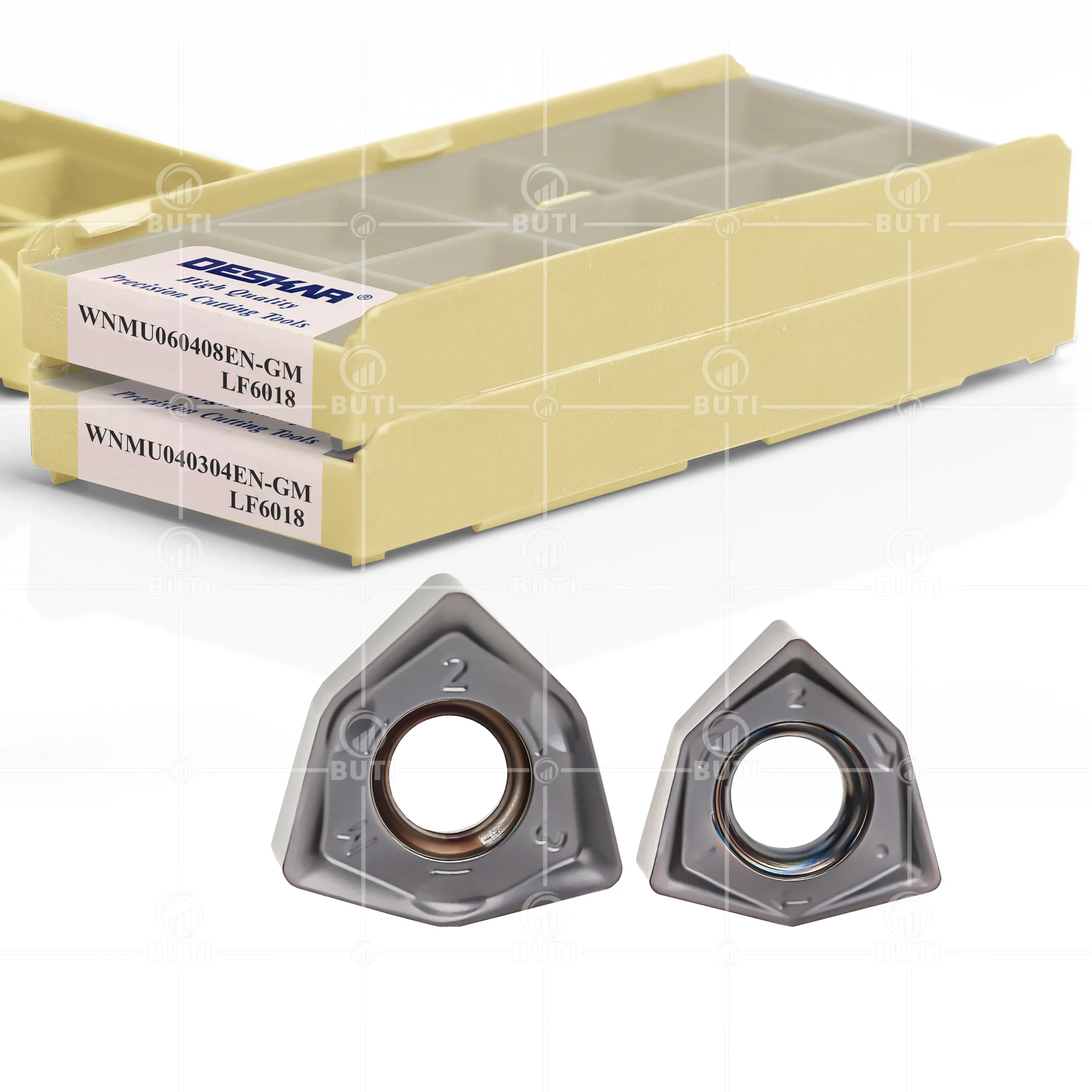 شفرات الطحن الأصلية 100% من DESKAR WNMU 040304 / 060408 / 080608 إدراجات كربيد EN-GM LF6018 مناسبة لمعالجة الفولاذ المقاوم للصدأ