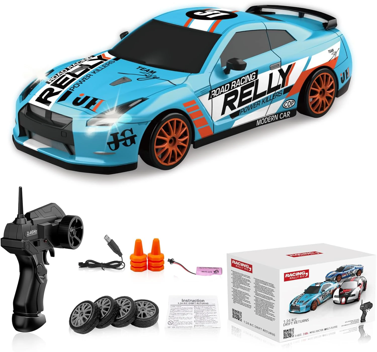 1:24 High Speed RC Drift Cars 4WD Remote Control Racing Car Competition Race Car 4x4 RC Truck Vehicle Toy Gift Boys Toy