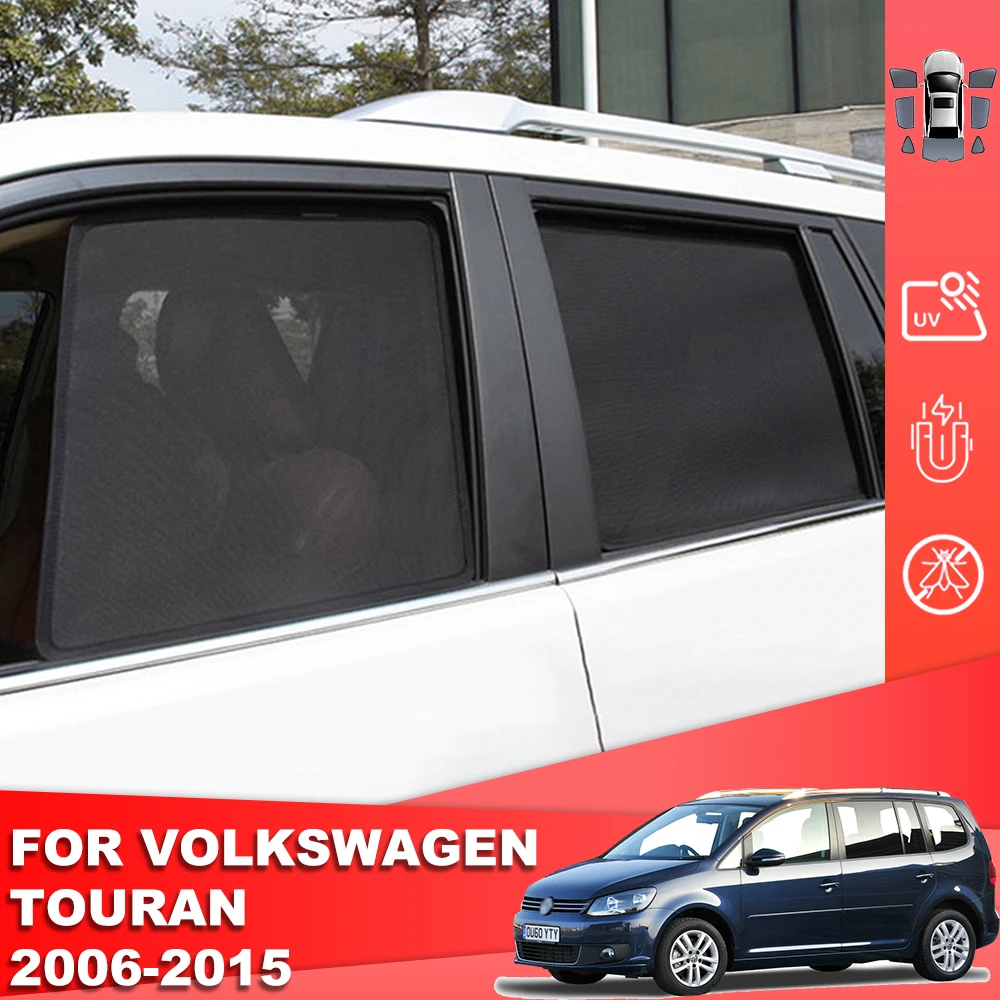 

For Volkswagen VW Touran 1T 2003-2015 Magnetic Car Sunshade Shield Front Windshield Curtain Rear Side Baby Window Sun Shade