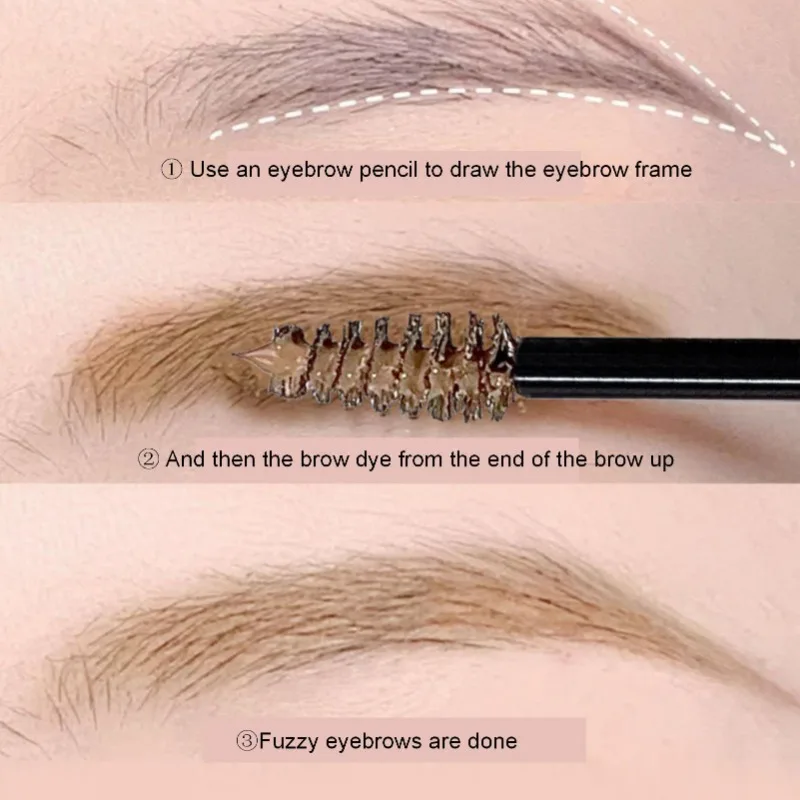 1 unidad de cejas naturales e impermeables, aplicación precisa, textura suave y ligera, crema para cejas con pincel, regalo para el día de la madre