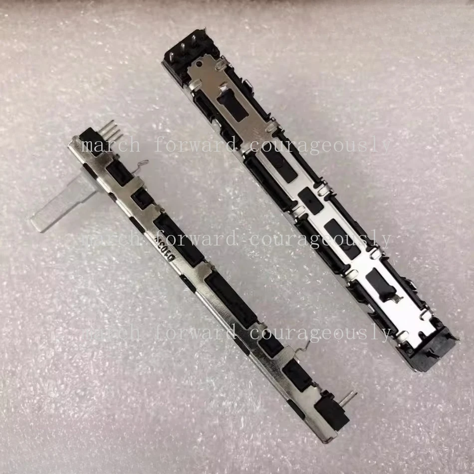 10pcs for NOBLE Mixing Console AM844D Push Button 75MM Straight Slide Dual Channel Volume Potentiometer D10K