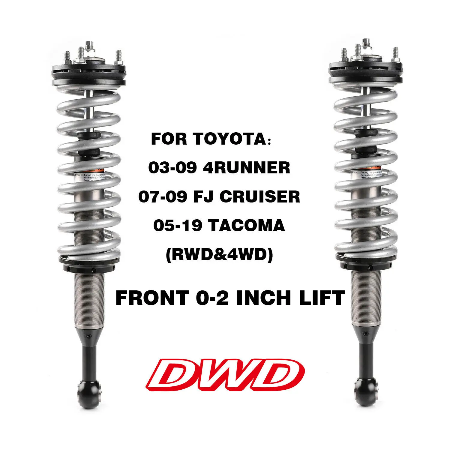 Front Shock 2.0 Coilover For TOYOTA 4RUNNER/FJ CRUISER/TACOMA(RWD&4WD) 0-2