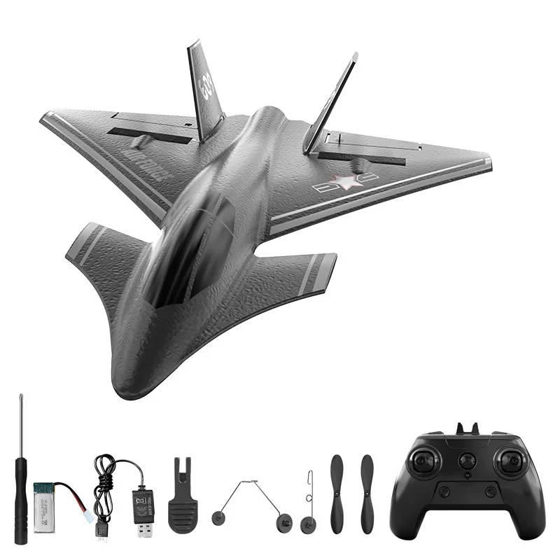 J20 RC Fighter 2.4G Remote Control Airplane Anti-Collision Glider One-key Aerobatic EPP Foam RC Plane Gifts for Boys RC Toys