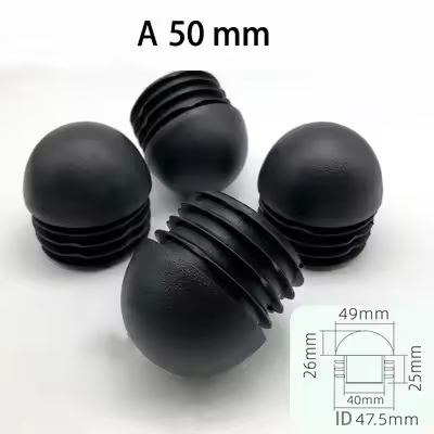 4pcs Spherical Head Black Plastic Round Head Tube Hole Plugs Chair Leg Caps Insert Plugs Floor Protector Furniture Bottom Covers - Image 13