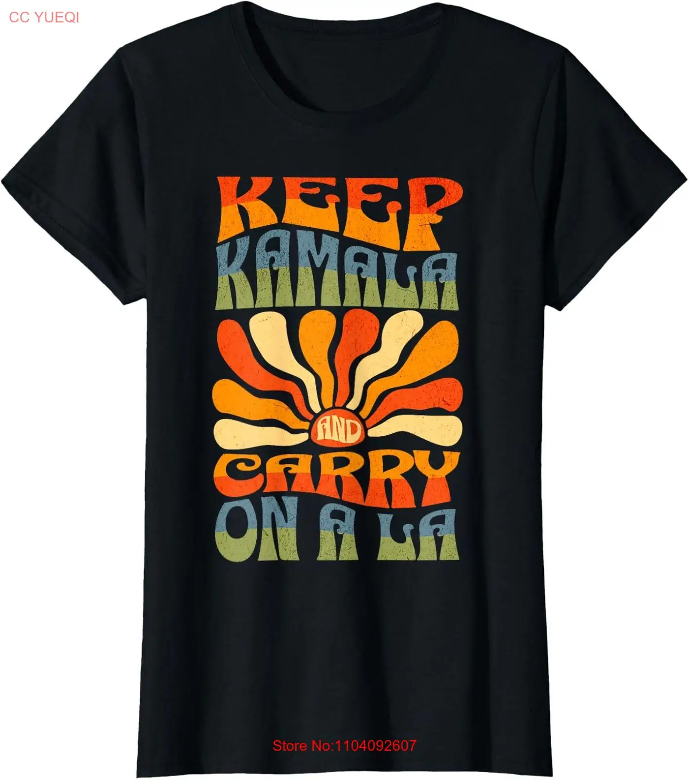 

Keep Kamala and Carry On A La Democrat US Elections Ladies' Crewneck T-Shirt