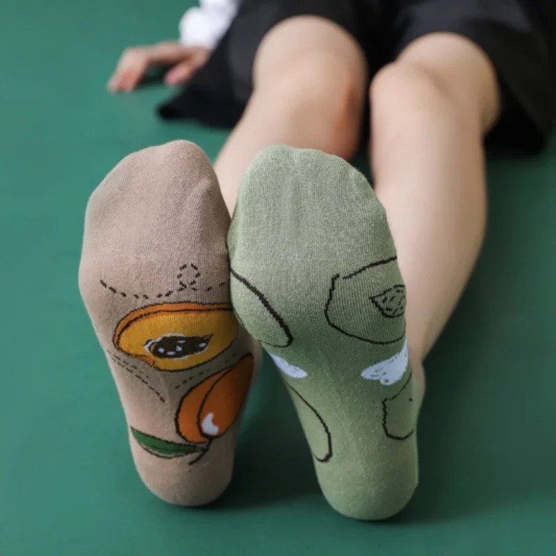 New socks paradise stickers original autumn thin Korean socks cute cartoon Japanese men's socks and women's socks