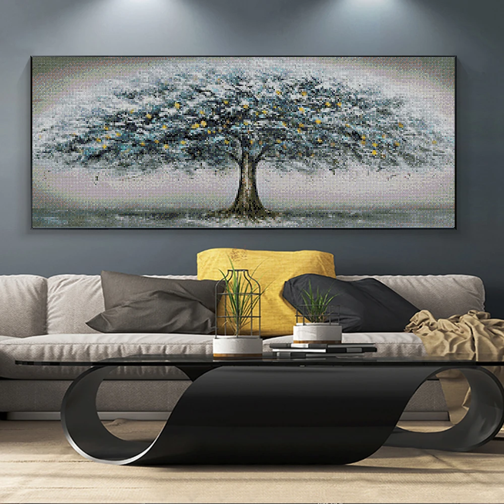 5d diamante quadrato pieno pittura albero paesaggio diamante fai da te ricamo scenario mosaico decorazione della casa pintura diamante arte regalo