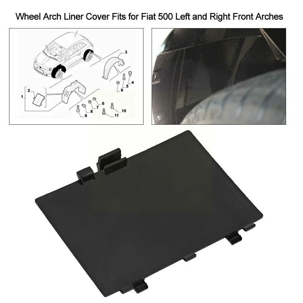 For 71752114 Fiat 500 2007 Wheel Eyebrow Daytime Running Lamp Entrance Pad Maintenance Parts Inlet Light Cover Auto Repair G0M9