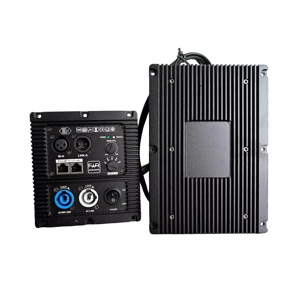 

Active DIY 2-Channel Class D Amplifier Module DSP Power Audio Sound Equipment 4ohm for Line Array Speaker Subwoofer Metal