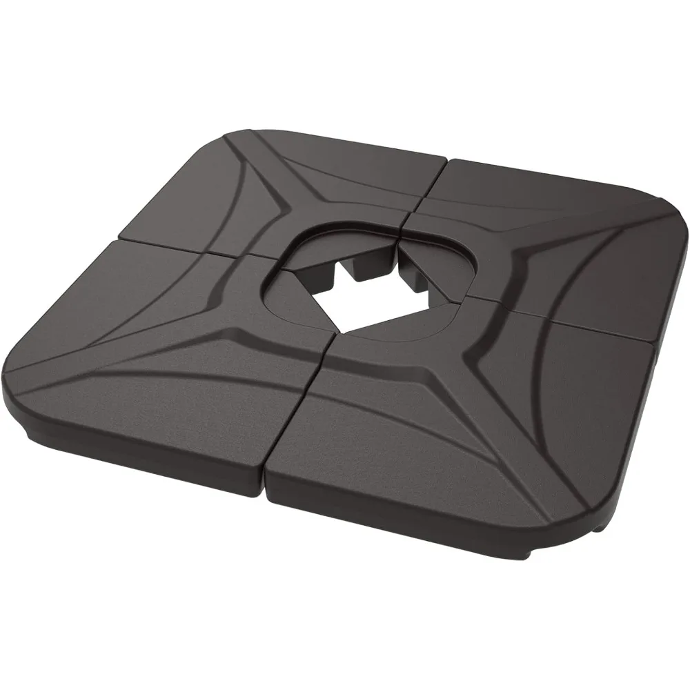 

wikiwiki Compact Base 230 Lbs Offset Patio Umbrella Base Umbrella Weighted Base Water & Sand Filled Weights Plate Set, for Offse
