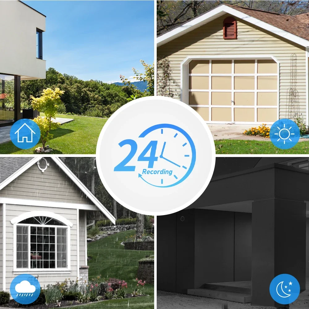 ชุดกล้องวงจรปิดไร้สาย JideTech Wifi 3MP 4CH HD IP Camera NVR Kit พร้อมเลนส์คงที่ 3.6 มม. สำหรับบ้าน ระบบรักษาความปลอดภัยแบบ Bullet Camera